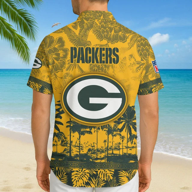 LIMITED EDITION - NEW CUSTOMIZED NFL08 GBP GREEN BAY PACKERS UNISEX HAWAIIAN SHIRT