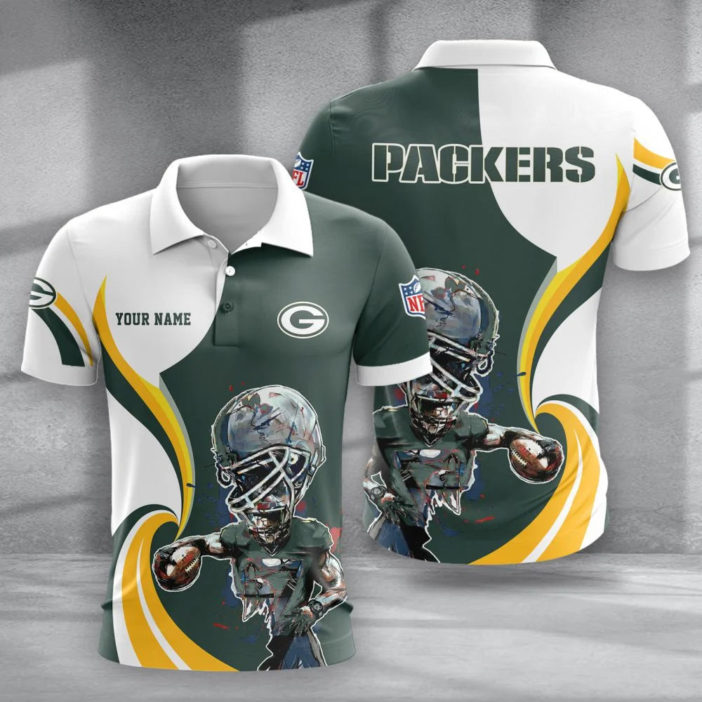 LIMITED EDITION - NEW CUSTOMIZED NFL08 GBP GREEN BAY PACKERS T-SHIRT, POLO SHIRT, ZIP POLO SHIRT, SWEATSHIRT, HOODIE & ZIP HOODIE