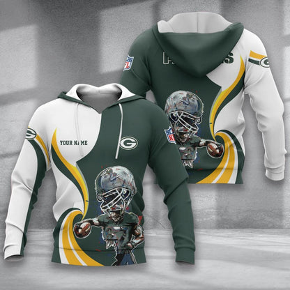 LIMITED EDITION - NEW CUSTOMIZED NFL08 GBP GREEN BAY PACKERS T-SHIRT, POLO SHIRT, ZIP POLO SHIRT, SWEATSHIRT, HOODIE & ZIP HOODIE