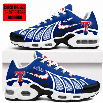 LIMITED EDITION - NEW CUSTOMIZED MLB08 TRS TEXAS RANGERS AIR MAX PLUS SNEAKERS