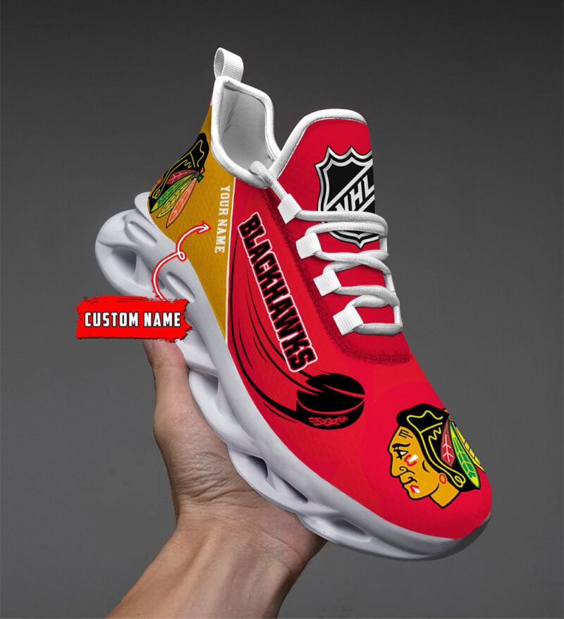 LIMITED EDITION - NEW CUSTOMIZED NHL08 CBH CHICAGO BLACKHAWKS CLUNKY SNEAKERS
