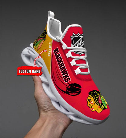 LIMITED EDITION - NEW CUSTOMIZED NHL08 CBH CHICAGO BLACKHAWKS CLUNKY SNEAKERS