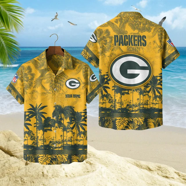 LIMITED EDITION - NEW CUSTOMIZED NFL08 GBP GREEN BAY PACKERS UNISEX HAWAIIAN SHIRT