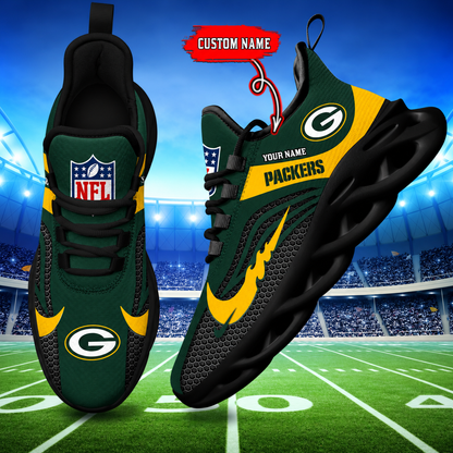[SPECIAL OFFER] NEW CUSTOMIZED NFL08 GBP GREEN BAY PACKERS UNISEX CLUNKY SNEAKERS