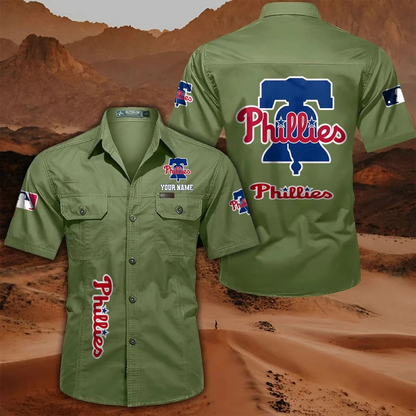 LIMITED EDITION - NEW CUSTOMIZED MLB11 PPS PHILADELPHIA PHILLIES MEN'S CARGO SHIRT