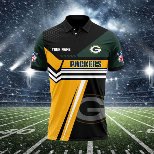 LIMITED EDITION - NEW CUSTOMIZED NFL08 GBP GREEN BAY PACKERS POLO SHIRT