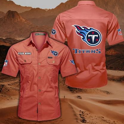 SPECIAL EDITION - NEW CUSTOMIZED NFL31 TST TENNESSEE TITANS MUTICOLOR MEN'S CARGO SHIRT