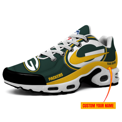LIMITED EDITION - NEW CUSTOMIZED NFL08 GBP GREEN BAY PACKERS AIR MAX PLUS SNEAKERS