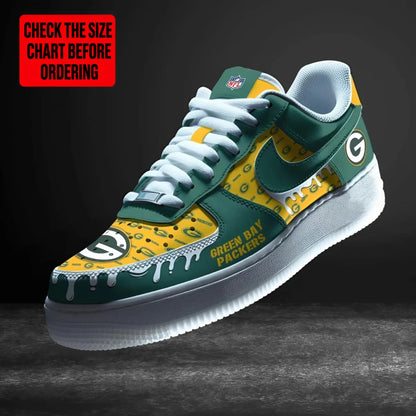[SPECIAL OFFER] NEW CUSTOMIZED NFL08 GBP GREEN BAY PACKERS AF1 SHOES