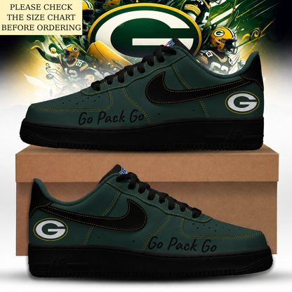 LIMITED EDITION - NEW CUSTOMIZED NFL08 GBP GREEN BAY PACKERS AF1 SHOES