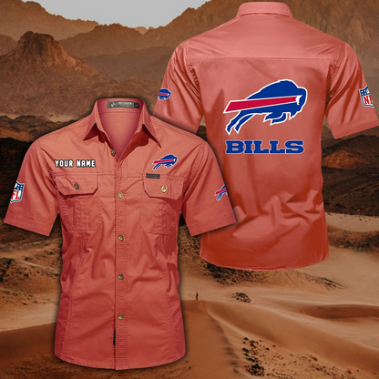 SPECIAL EDITION - NEW CUSTOMIZED NFL03 BFB BUFFALO BILLS MUTICOLOR MEN'S CARGO SHIRT
