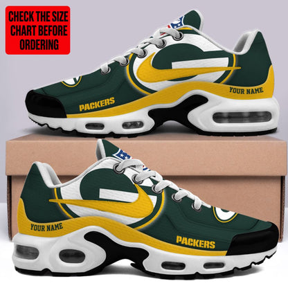 LIMITED EDITION - NEW CUSTOMIZED NFL08 GBP GREEN BAY PACKERS AIR MAX PLUS SNEAKERS