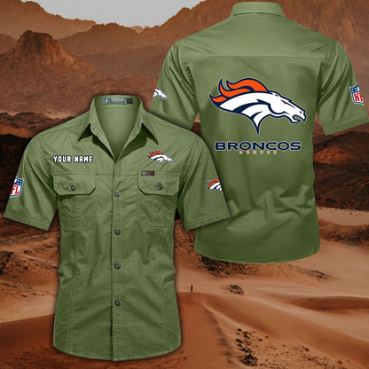 SPECIAL EDITION - NEW CUSTOMIZED NFL13 DVB DENVER BRONCOS MUTICOLOR MEN'S CARGO SHIRT
