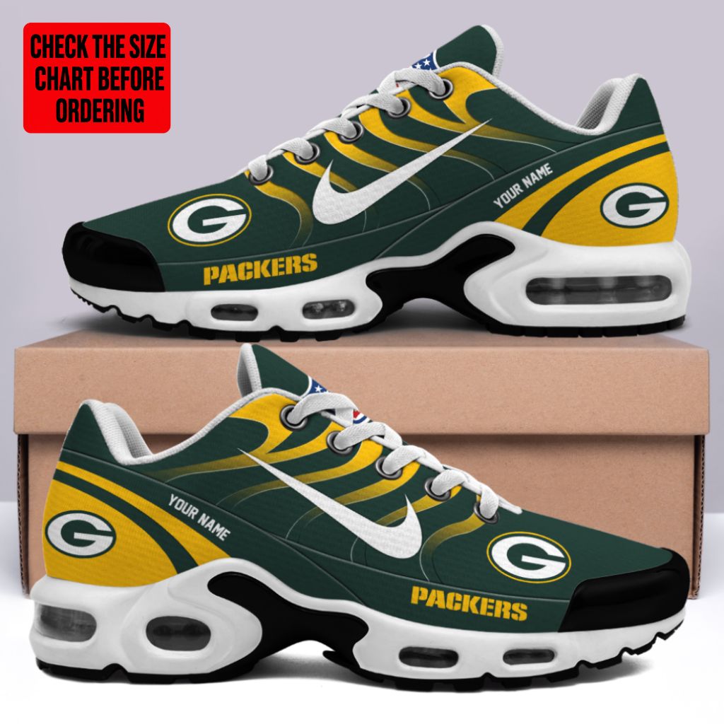 [SPECIAL OFFER] NEW CUSTOMIZED NFL08 GBP GREEN BAY PACKERS AIR MAX PLUS SNEAKERS