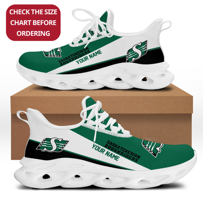 [FAN EXCLUSIVE] NEW CUSTOMIZED CFL08 SSK SASKATCHEWAN ROUGHRIDERS MAX SOUL SHOES