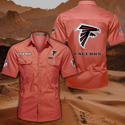 SPECIAL EDITION - NEW CUSTOMIZED NFL18 ATF ATLANTA FALCONS MUTICOLOR MEN'S CARGO SHIRT