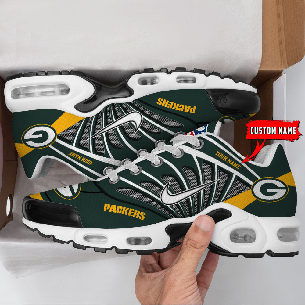 [SPECIAL OFFER] NEW CUSTOMIZED NFL08 GBP GREEN BAY PACKERS AIR MAX PLUS SNEAKERS