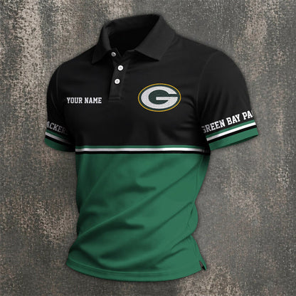 [SPECIAL OFFER] NEW CUSTOMIZED NFL08 GBP GREEN BAY PACKERS POLO SHIRT