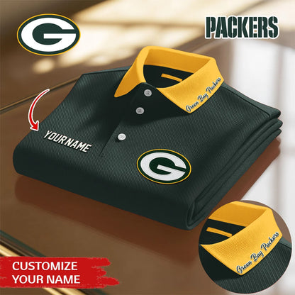 LIMITED EDITION - NEW CUSTOMIZED NFL08 GBP GREEN BAY PACKERS POLO SHIRT