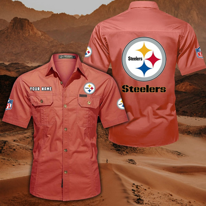 SPECIAL EDITION - NEW CUSTOMIZED NFL14 PSB PITTSBURGH STEELERS MUTICOLOR MEN'S CARGO SHIRT
