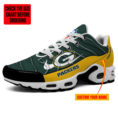 [SPECIAL OFFER] NEW CUSTOMIZED NFL08 GBP GREEN BAY PACKERS AIR MAX PLUS SNEAKERS
