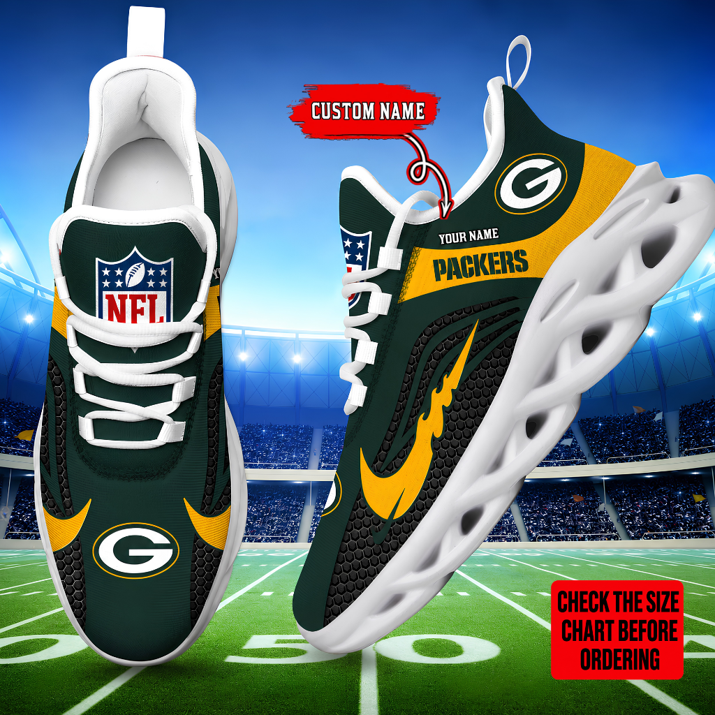 [SPECIAL OFFER] NEW CUSTOMIZED NFL08 GBP GREEN BAY PACKERS UNISEX CLUNKY SNEAKERS