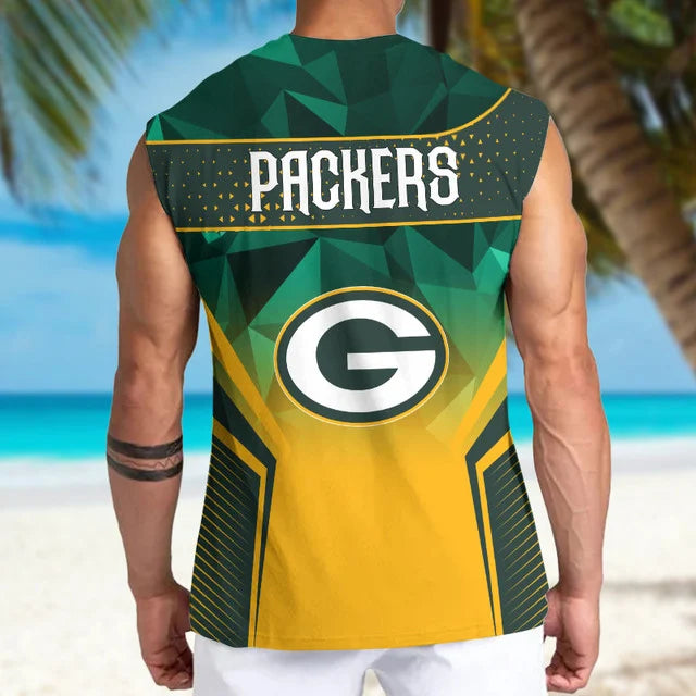 LIMITED EDITION - NEW CUSTOMIZED NFL08 GBP GREEN BAY PACKERS MEN'S GYM SHIRT