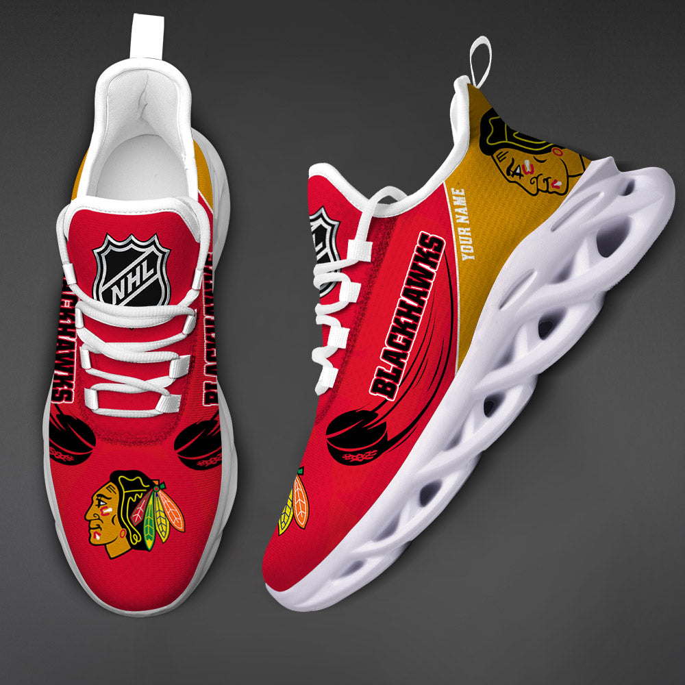 LIMITED EDITION - NEW CUSTOMIZED NHL08 CBH CHICAGO BLACKHAWKS CLUNKY SNEAKERS