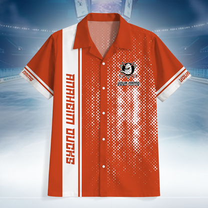 LIMITED EDITION - NEW CUSTOMIZED NHL09 AHD ANAHEIM DUCKS UNISEX HAWAIIAN SHIRT