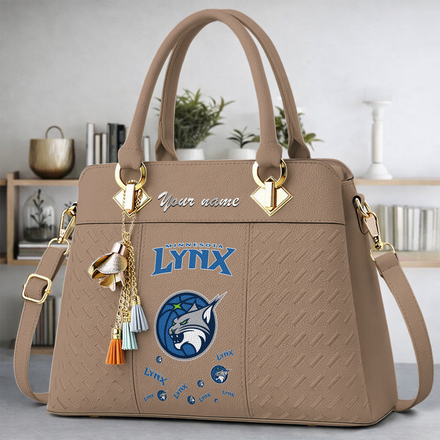 [FAN FAVORITE] NEW CUSTOMIZED WNBA09 MNL MINNESOTA LYNX MULTICOLOR HANDBAG