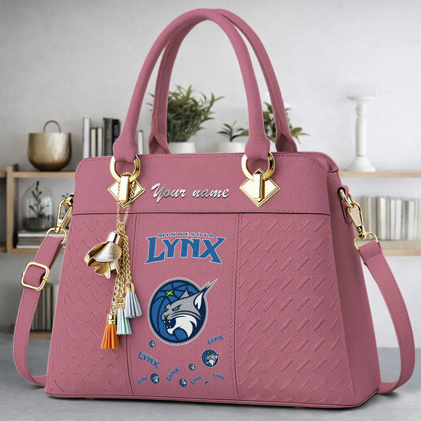 [FAN FAVORITE] NEW CUSTOMIZED WNBA09 MNL MINNESOTA LYNX MULTICOLOR HANDBAG
