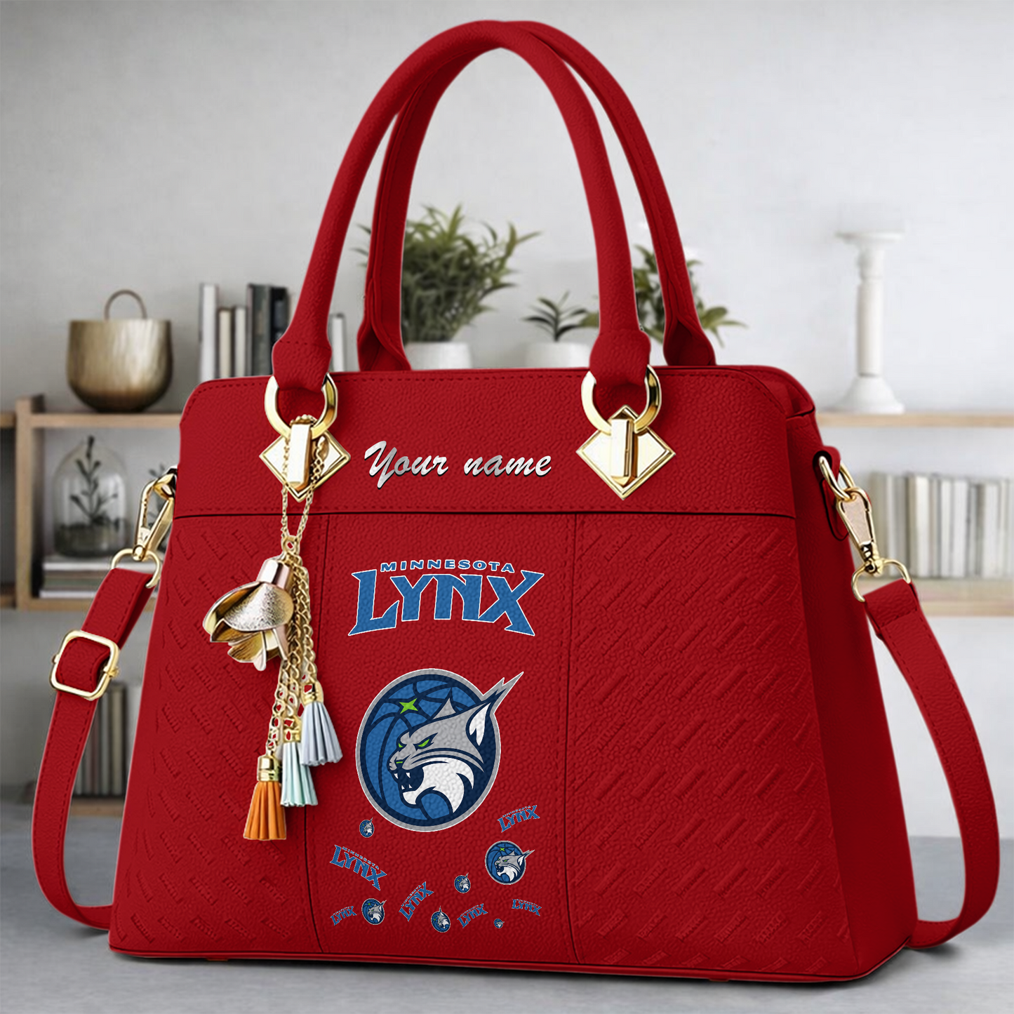 [FAN FAVORITE] NEW CUSTOMIZED WNBA09 MNL MINNESOTA LYNX MULTICOLOR HANDBAG