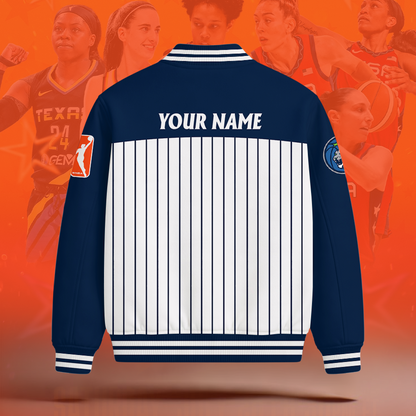 [FAN FAVORITE] NEW CUSTOMIZED WNBA09 MNL MINNESOTA LYNX BASEBALL JACKET