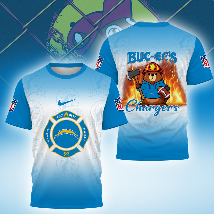 [SPECIAL OFFER] NEW CUSTOMIZED NFL09 LAC LOS ANGELES CHARGERS BUC-EE'S T-SHIRT, HOODIE & ZIP HOODIE