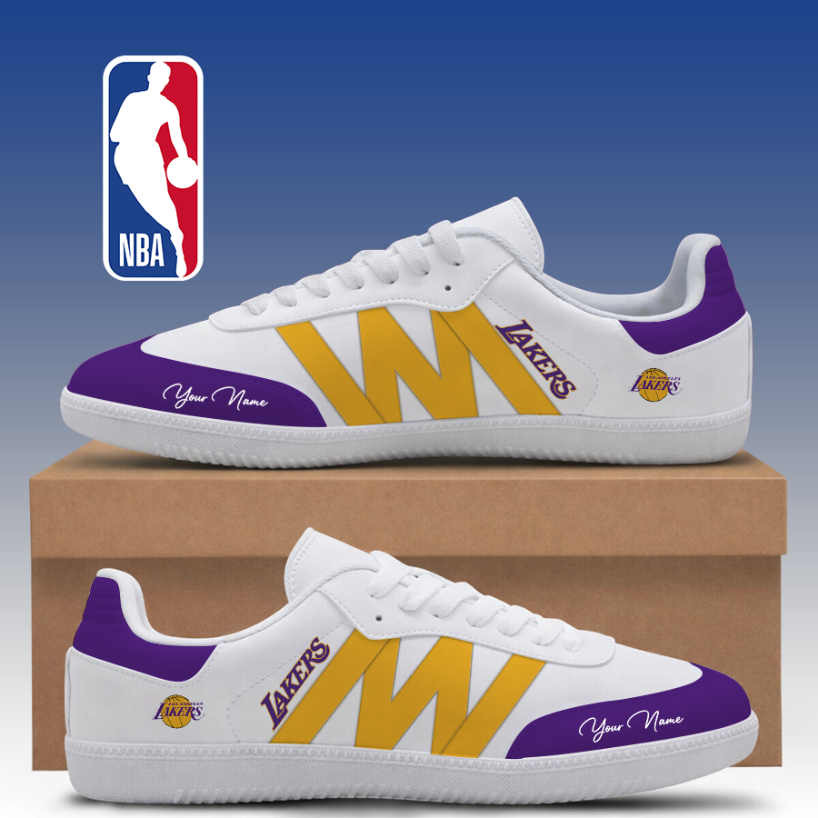 LIMITED EDITION - NEW CUSTOMIZED NBA09 LLA LOS ANGELES LAKERS CLASSIC SNEAKERS