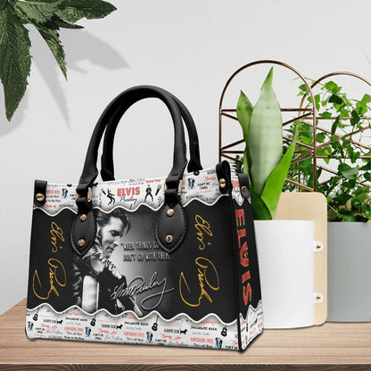 New Premium Elvis Presley Leather Hand Bag - EVPLCAO90
