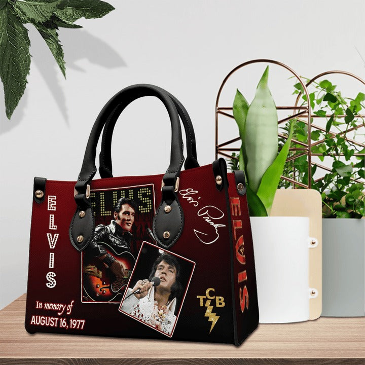 New Premium Elvis Presley Leather Hand Bag - EVPLCAO91