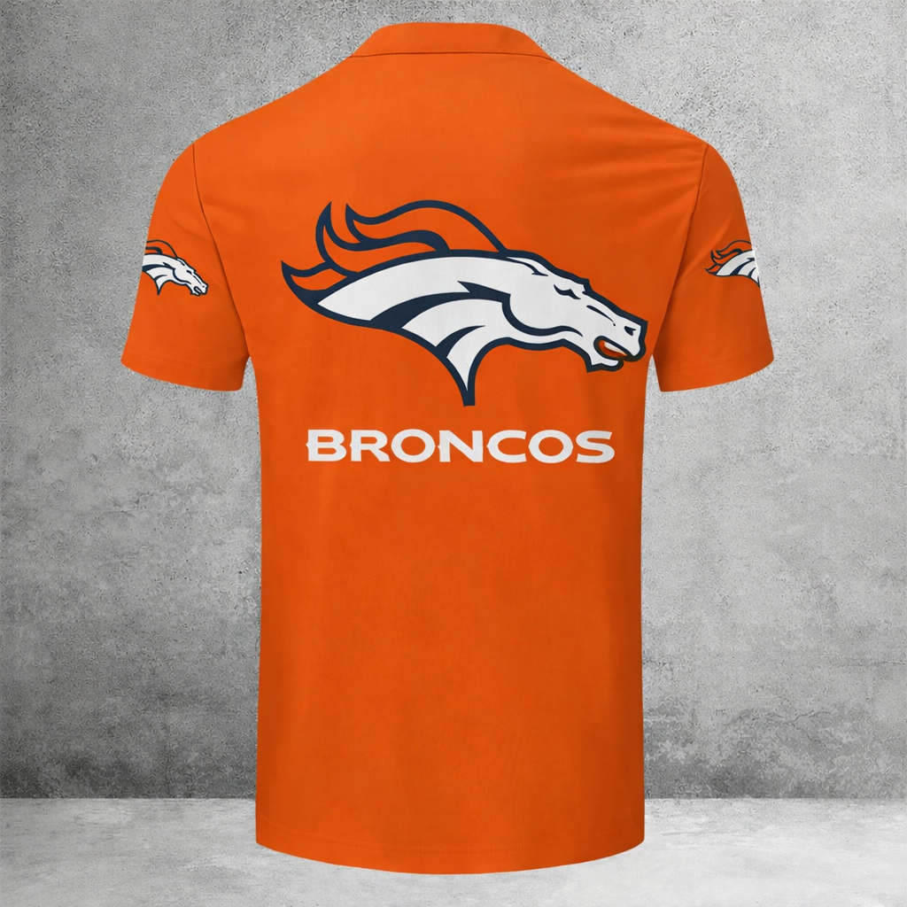 LIMITED EDITION - NEW CUSTOMIZED NFL13 DVB DENVER BRONCOS ZIP POLO SHIRT