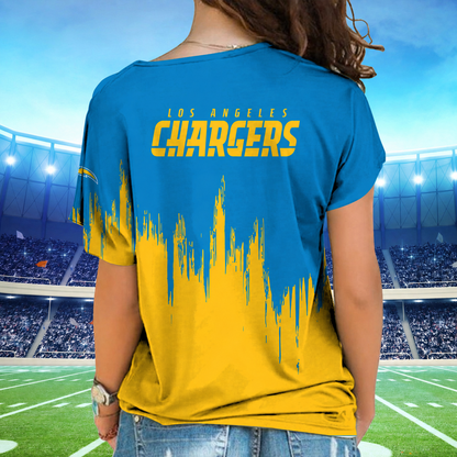 [SPECIAL OFFER] NEW CUSTOMIZED NFL09 LAC LOS ANGELES CHARGERS SHOULDER SHIRT