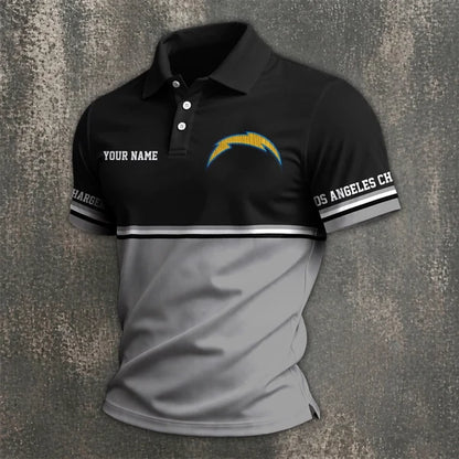 [SPECIAL OFFER] NEW CUSTOMIZED NFL09 LAC LOS ANGELES CHARGERS POLO SHIRT