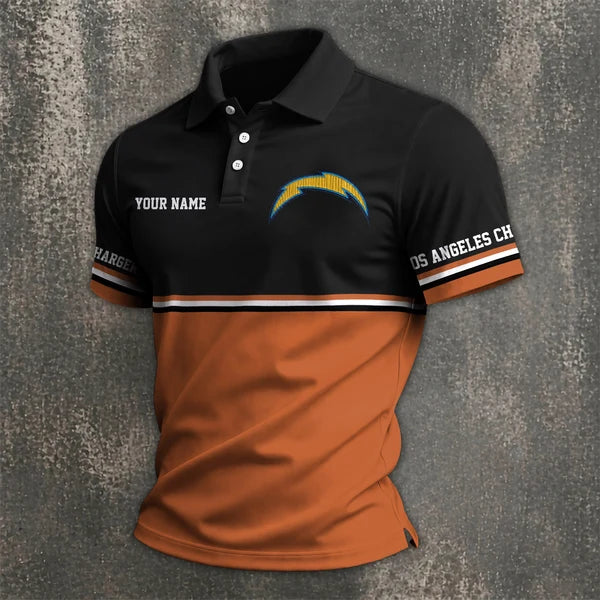 [SPECIAL OFFER] NEW CUSTOMIZED NFL09 LAC LOS ANGELES CHARGERS POLO SHIRT