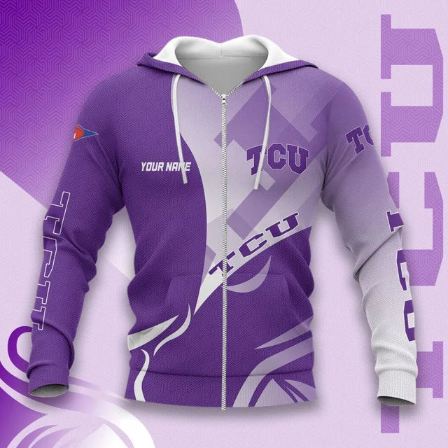 MEGA SALE - NEW CUSTOMIZED NCAA FBS09 THF TCU HORNED FROGS HOODIE, T-SHIRTS, ZIP HOODIE, SWEATSHIRTS & POLO SHIRT