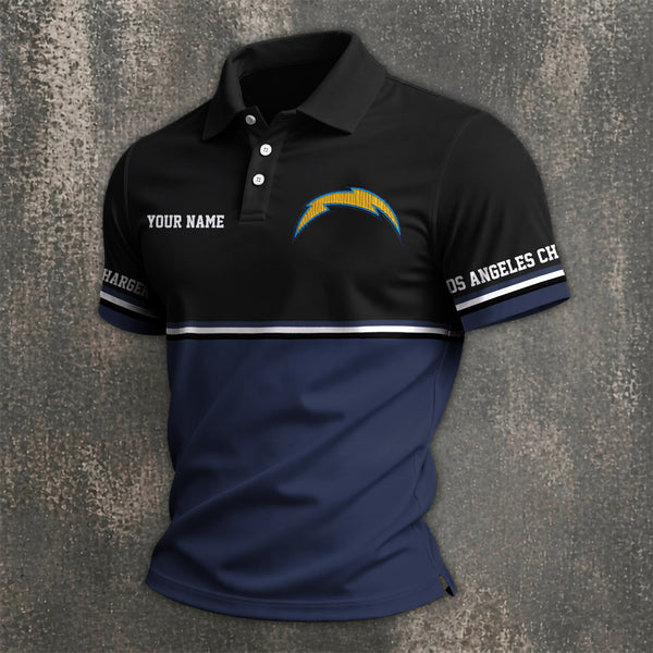 [SPECIAL OFFER] NEW CUSTOMIZED NFL09 LAC LOS ANGELES CHARGERS POLO SHIRT