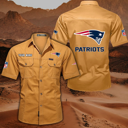 SPECIAL EDITION - NEW CUSTOMIZED NFL27 NEP NEW ENGLAND PATRIOTS MUTICOLOR MEN'S CARGO SHIRT