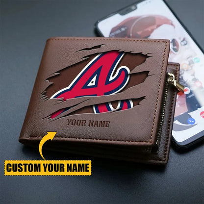 LIMITED EDITION - NEW CUSTOMIZED MLB09 ABS ATLANTA BRAVES LEATHER WALLET