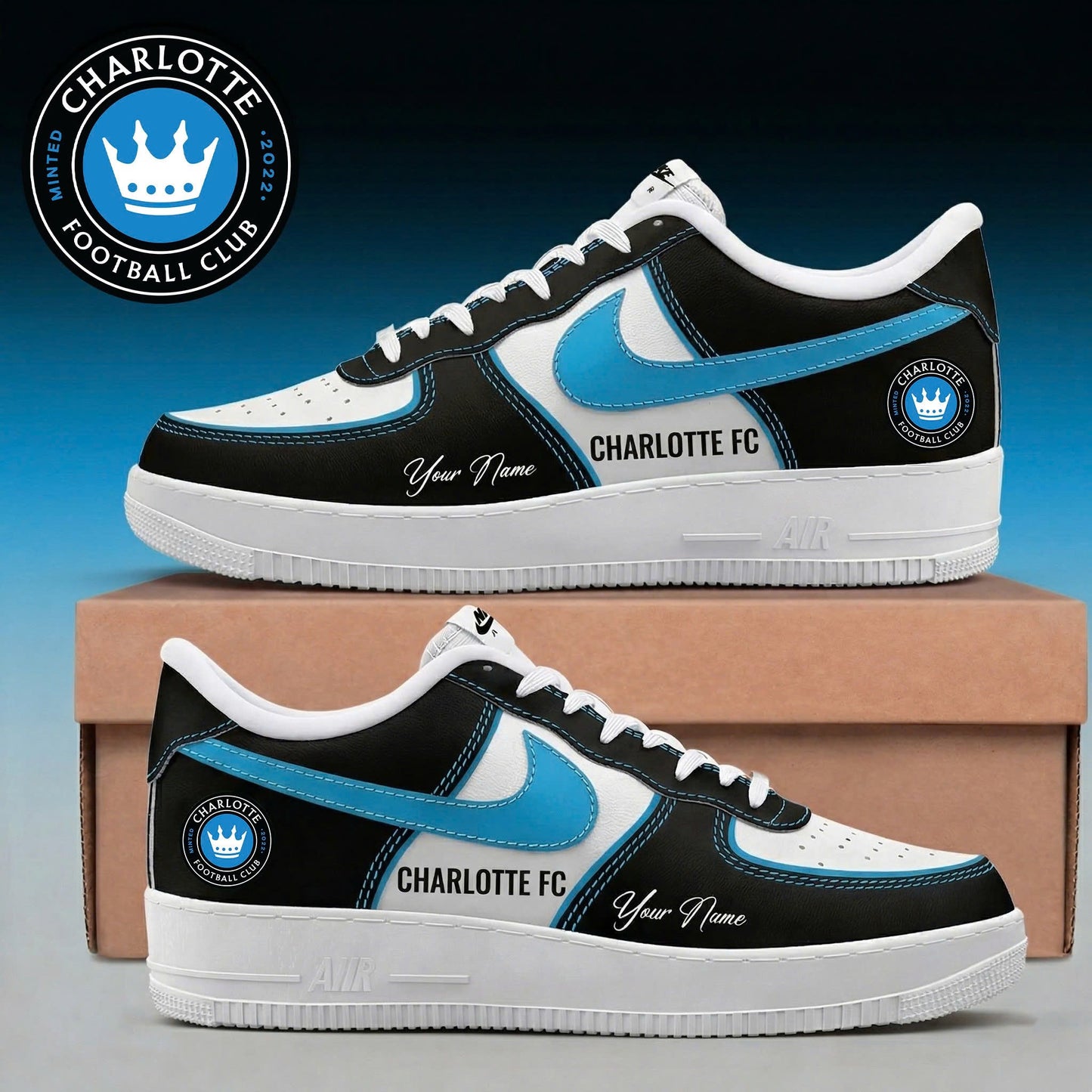 ENDING TODAY - NEW CUSTOMIZED MLS09 CLF CHLT FC AF1 SNEAKERS