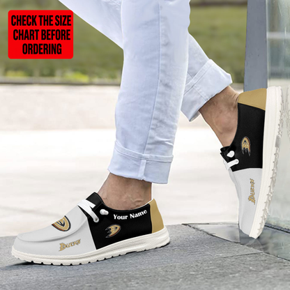 [SUPER SALE] NEW CUSTOMIZED NHL09 AHD ANAHEIM DUCKS PREMIUM LOAFER SHOES