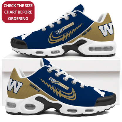 [FAN EXCLUSIVE] NEW CUSTOMIZED CFL09 WPG WINNIPEG BLUE BOMBERS AIR MAX PLUS SNEAKERS
