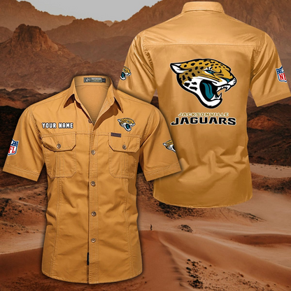 SPECIAL EDITION - NEW CUSTOMIZED NFL30 JSJ JACKSONVILLE JAGUARS MUTICOLOR MEN'S CARGO SHIRT