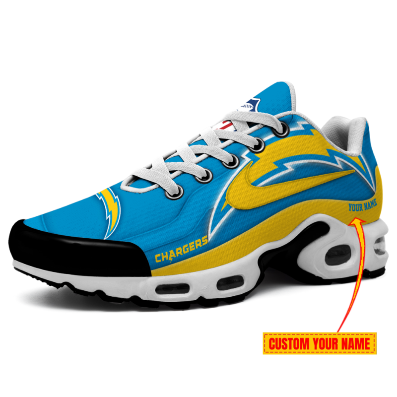LIMITED EDITION - NEW CUSTOMIZED NFL09 LAC LOS ANGELES CHARGERS AIR MAX PLUS SNEAKERS
